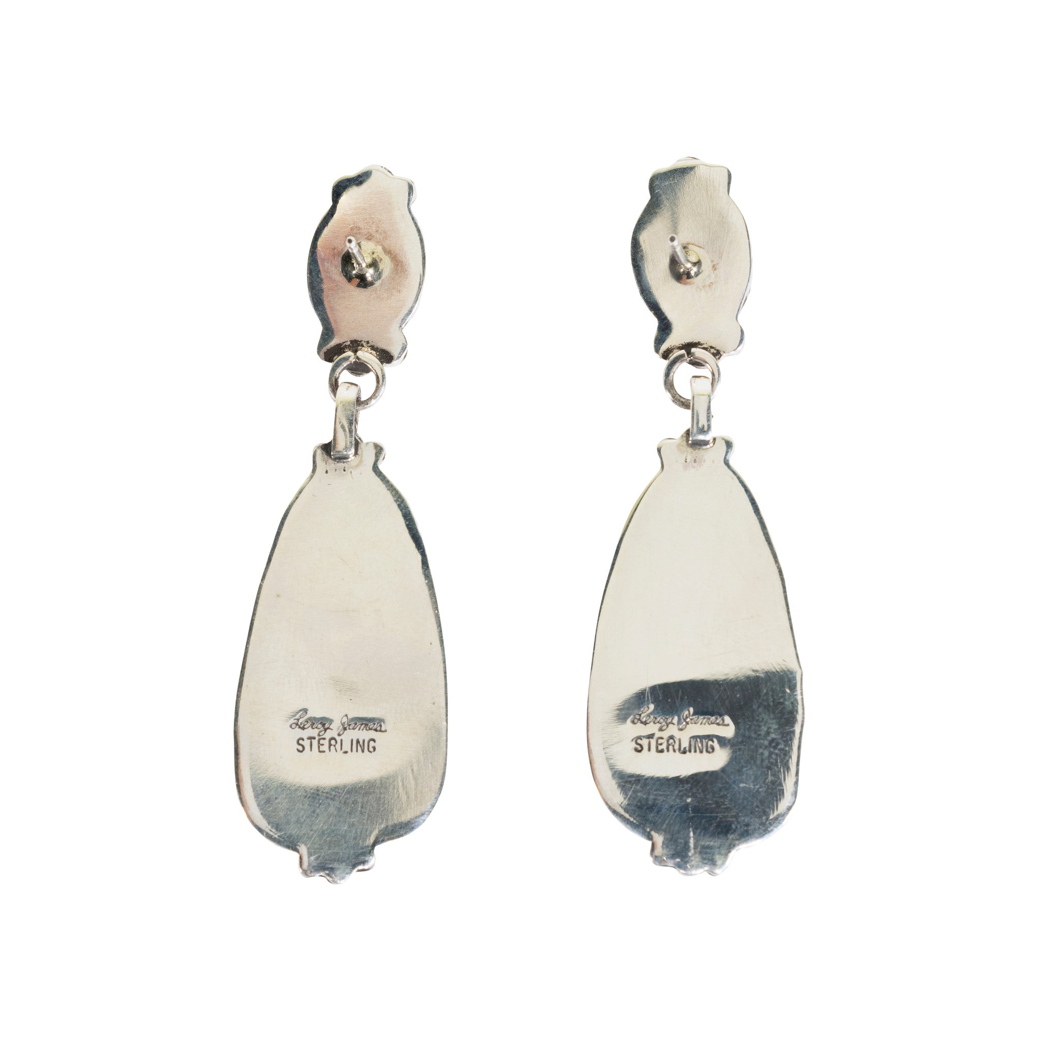 White Buffalo Turquoise and Coral Drop Earrings