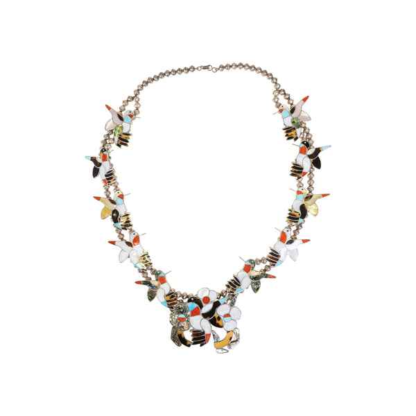 Zuni Hummingbird Necklace, Jewelry, Necklace, Native