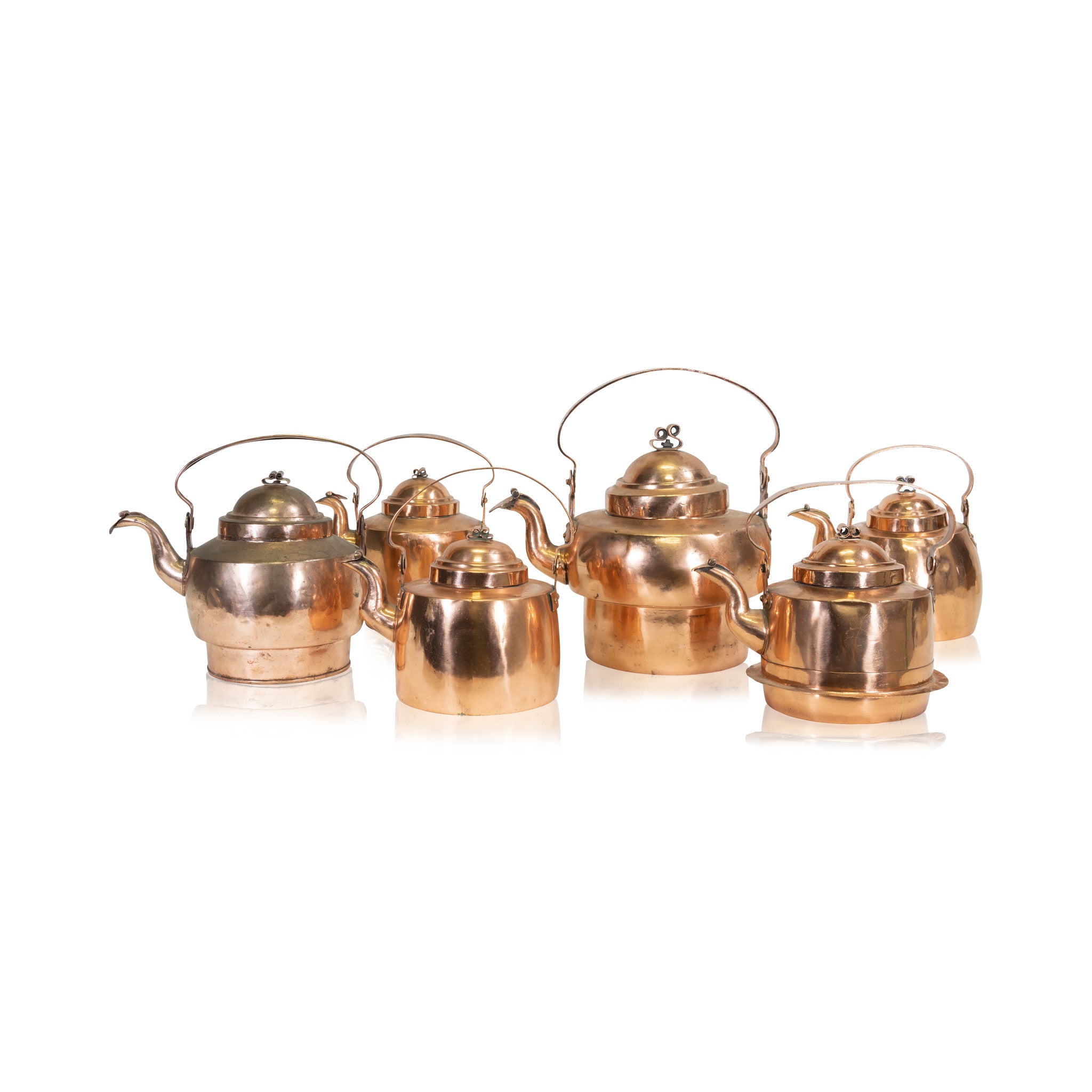 Copper Spouted Kettles, Furnishings, Kitchen, Cookware