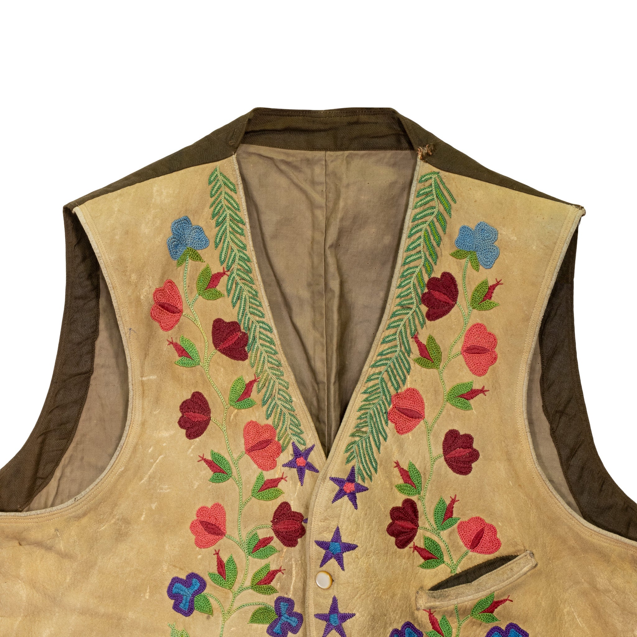 Cree Silk Embroidered Vest