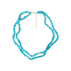 Turquoise Beaded Double Strand Necklace, Jewelry, Necklace, Native