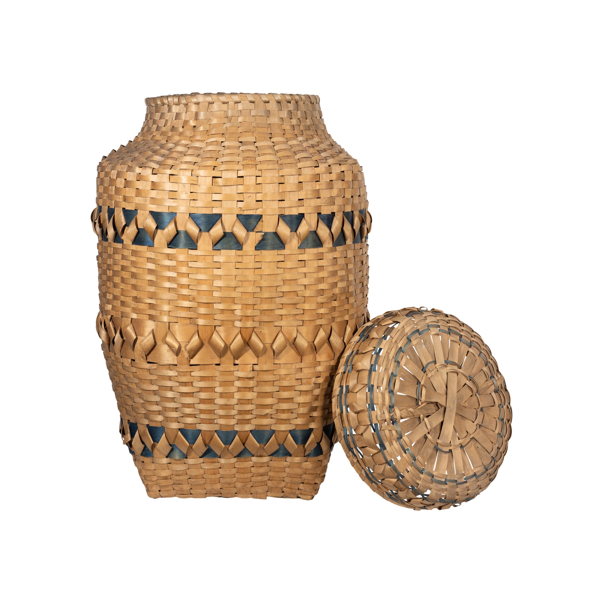 Chippewa Feather Basket