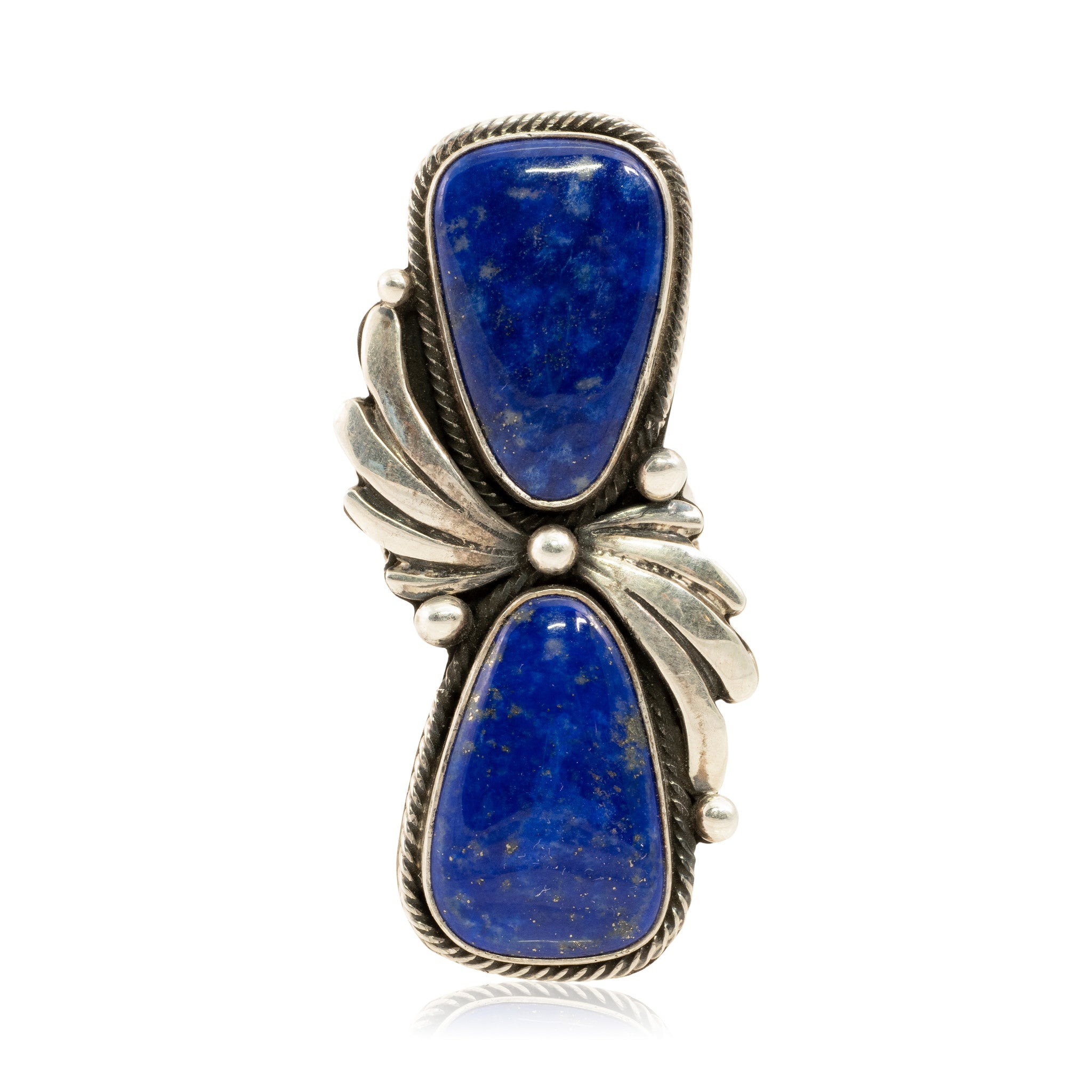 Lapis Double Stone Ring, Jewelry, Ring, Native
