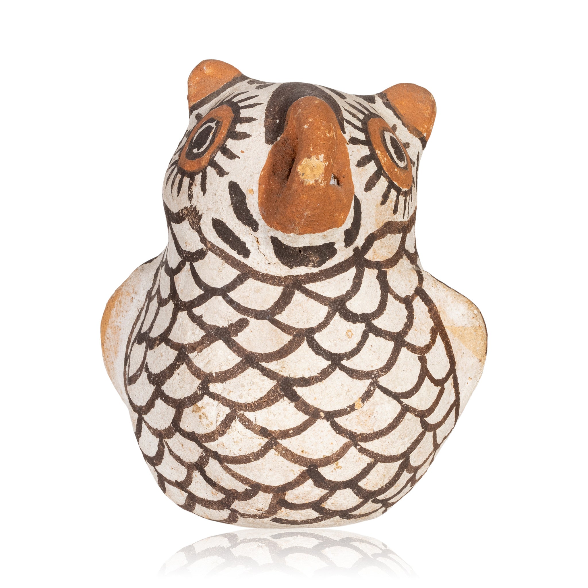 Miniature Zuni Owl, Native, Pottery, Historic