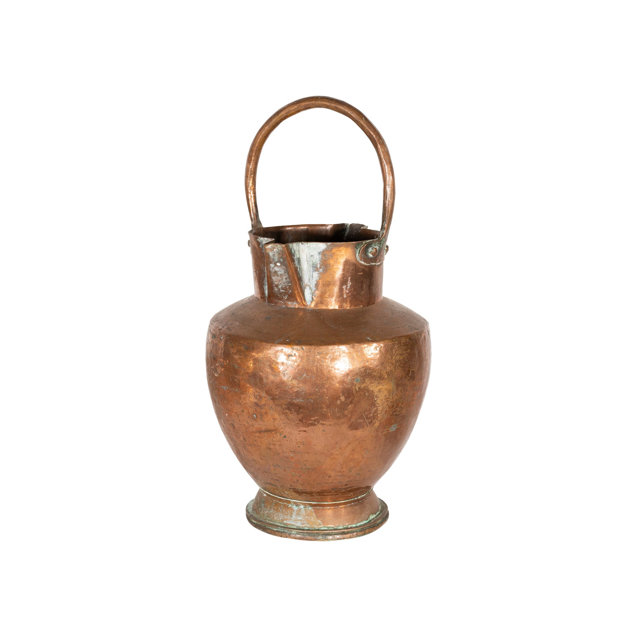 French Copper Water Pitcher
