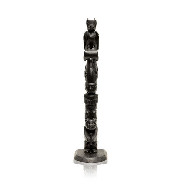 Northwest Four Figure Totem, Native, Carving, Totem Pole