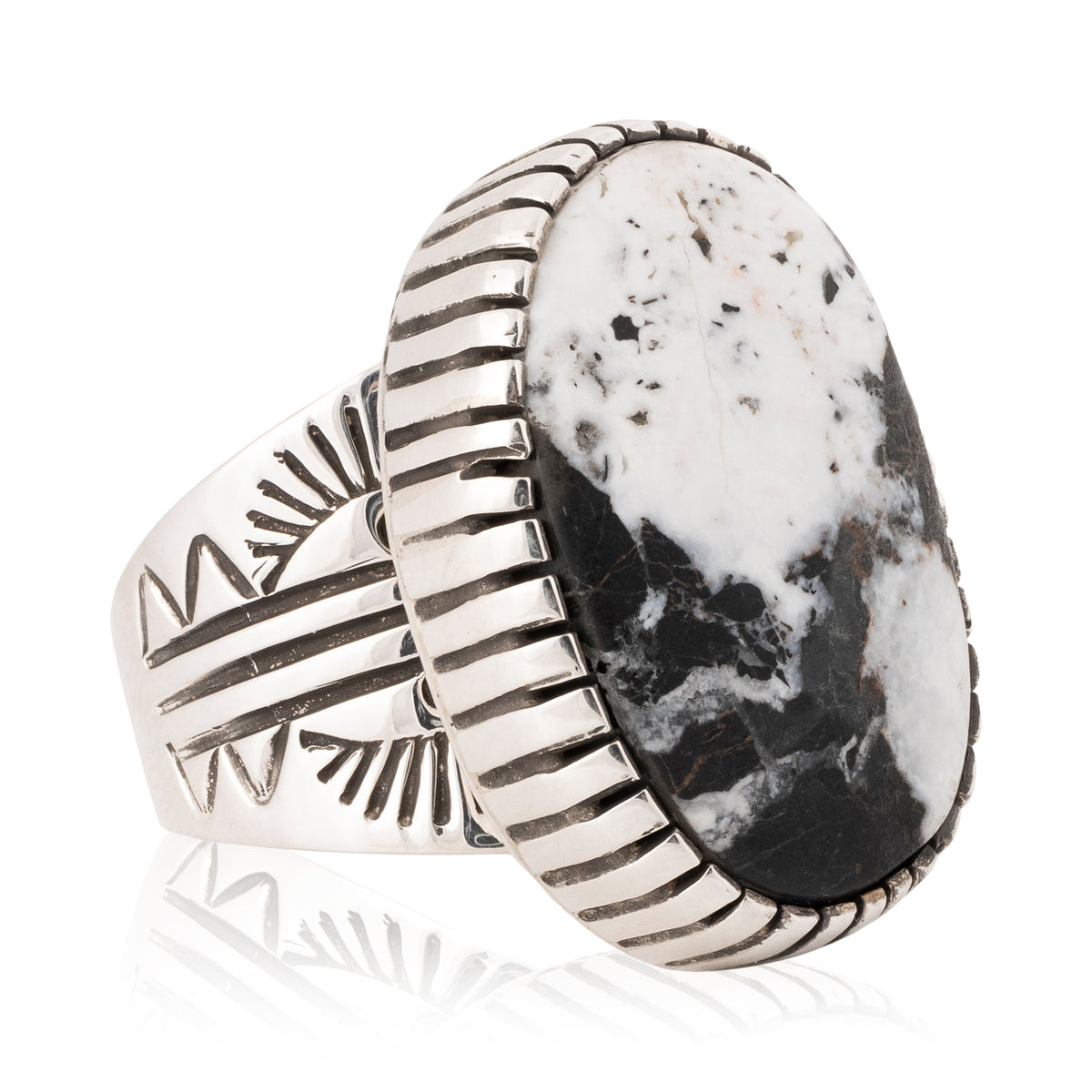 White Buffalo Turquoise Ring — Cisco's Gallery