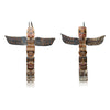Matched Pair Monumental Salish Coast Totems, Native, Carving, Totem Pole