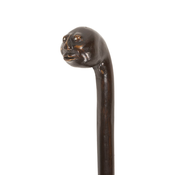 Iroquois Face Cane, Native, Carving, Cane