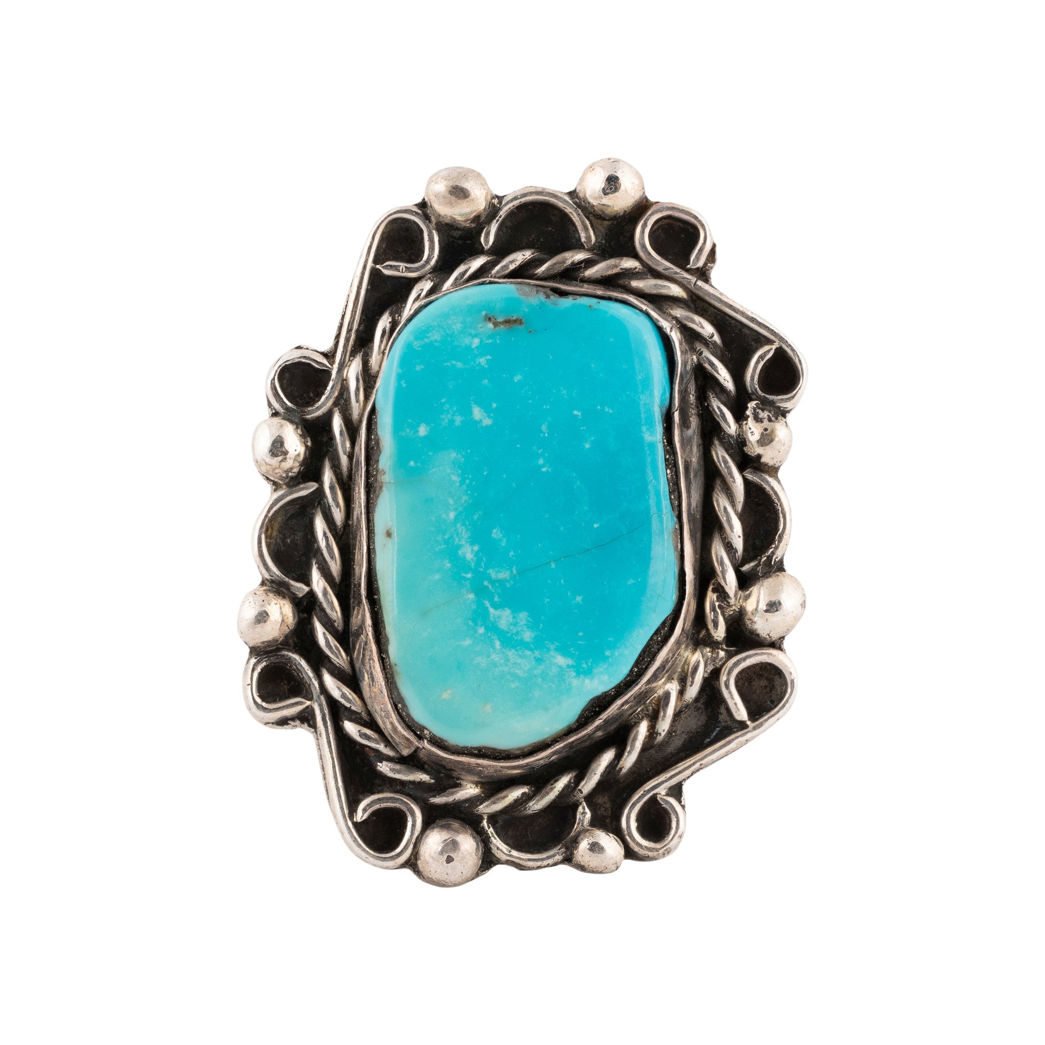 Navajo Morenci Turquoise Ring