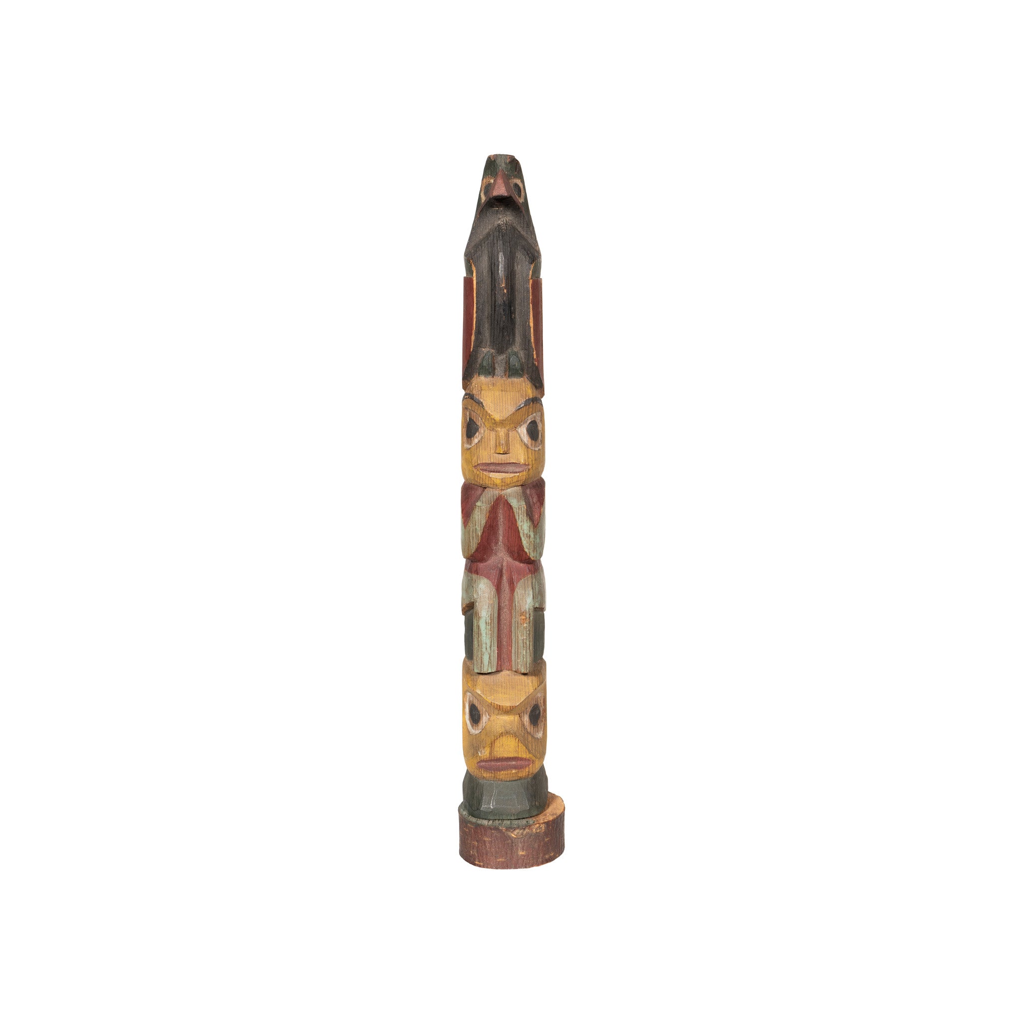 Nuu-chah-nulth Three Figure Model Totem