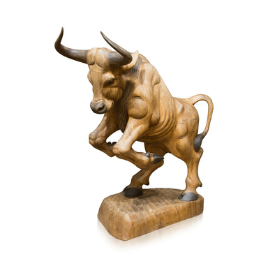 Carved Rearing Bull, Furnishings, Decor, Carving