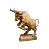 Carved Rearing Bull