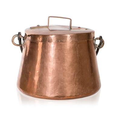 French Copper Lidded Stock Pot, Furnishings, Kitchen, Cookware