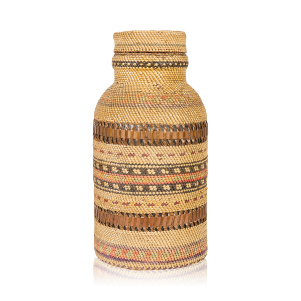 Makah/Nootka Bottle Basket, Native, Basketry, Bottle Basket