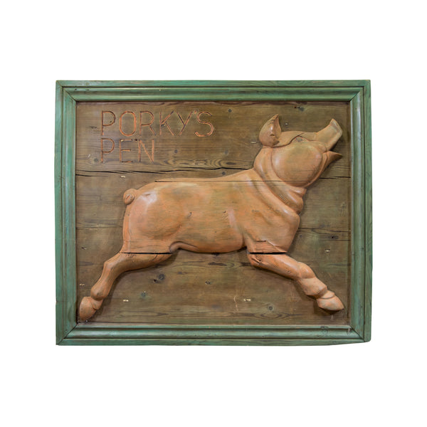 Butcher's Pig Trade Sign, Furnishings, Decor, Trade Sign