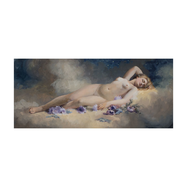 "Reclining Nude" by Andrew P. Hill, Fine Art, Painting, Still Life