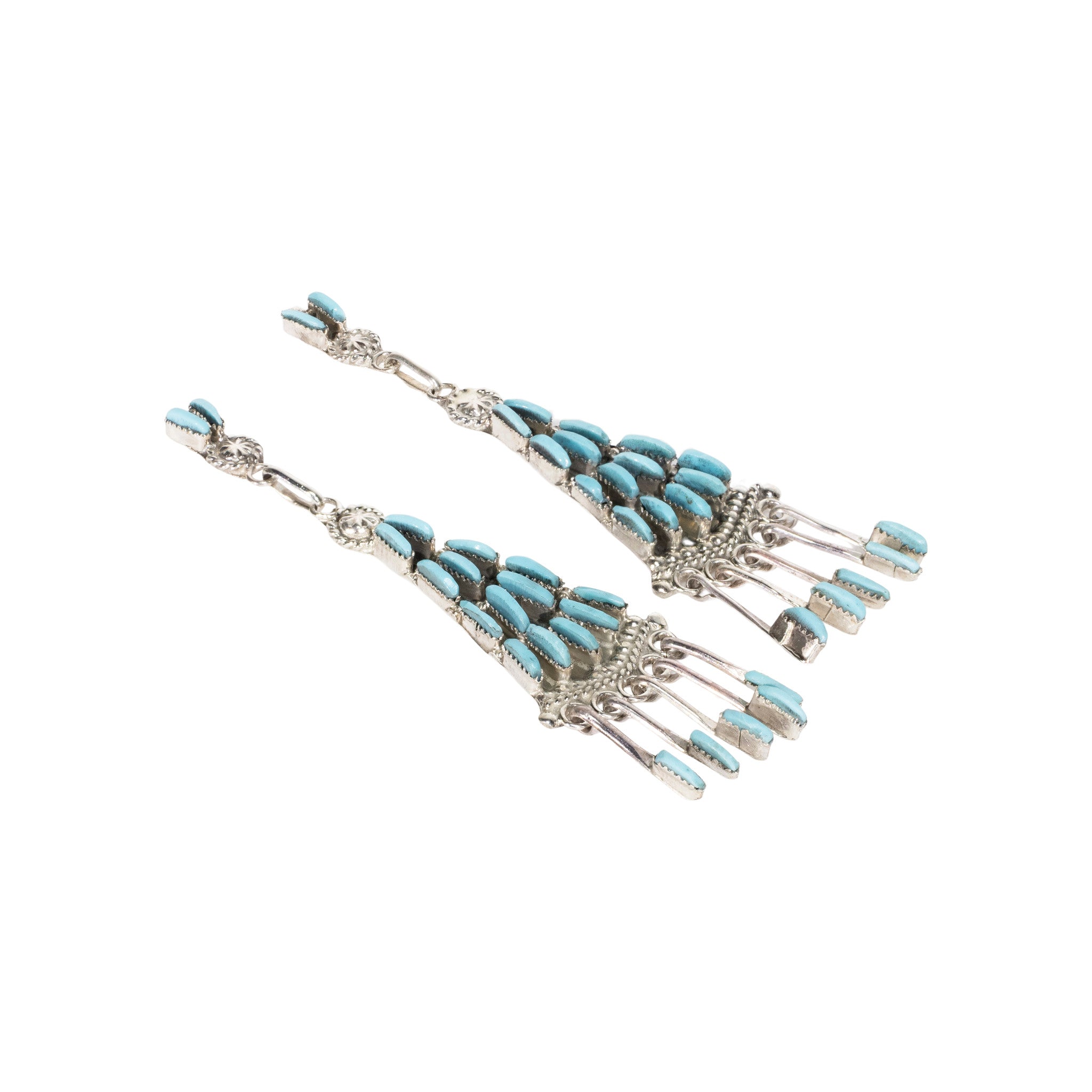 Zuni Needlepoint Turquoise Earrings