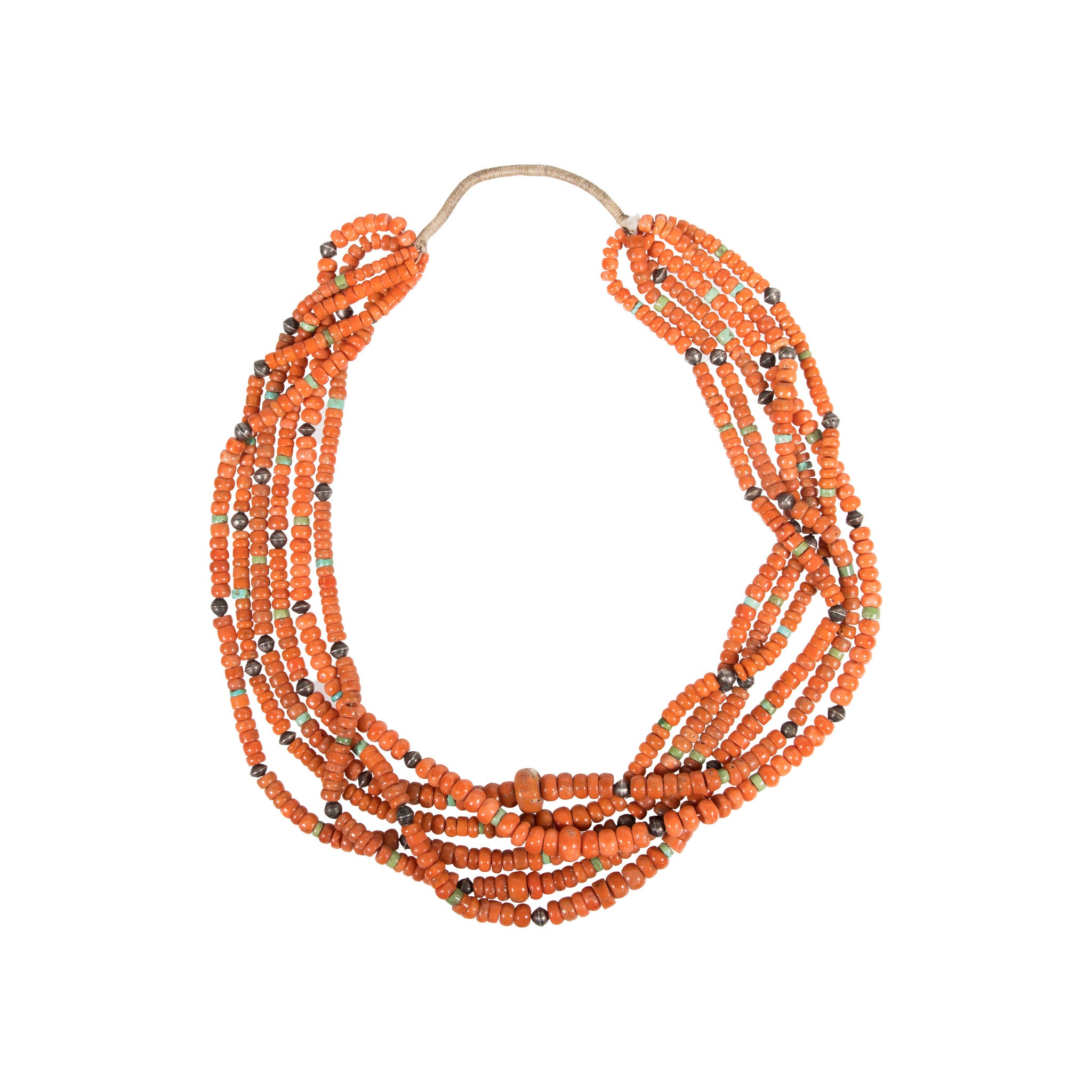 Zuni Coral Necklace, Jewelry, Necklace, native
