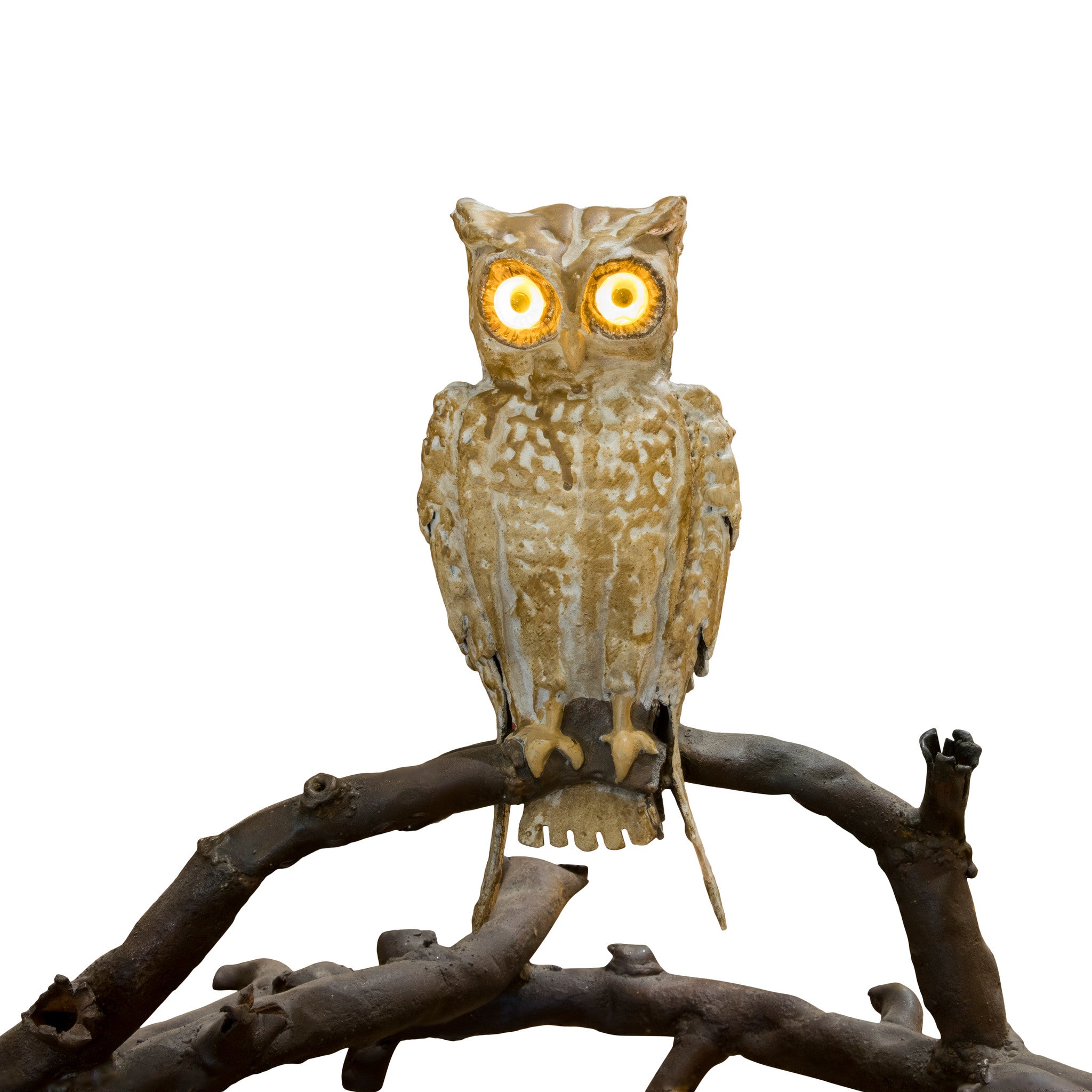 Historic Howard Hughes Arts and Craft Owl Chandelier