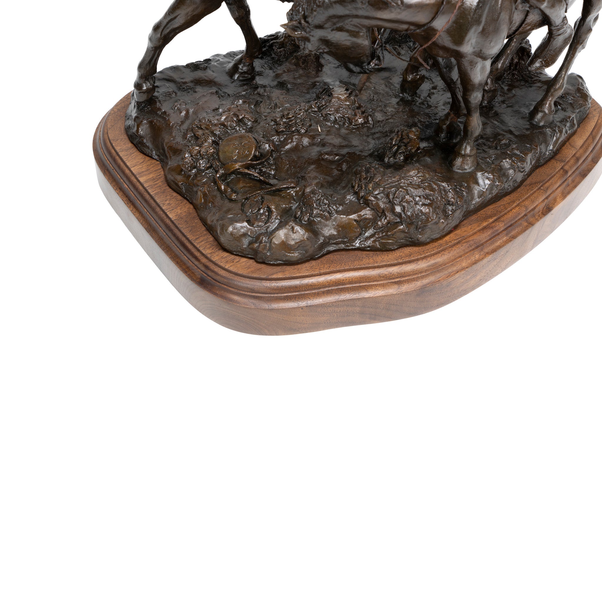 "Native American Warrior Scouts on the Scent" Bronze by Robert Scriver