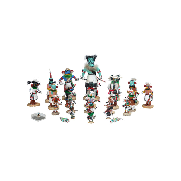 Collection of Miniature Kachinas, Native, Carving, Kachina