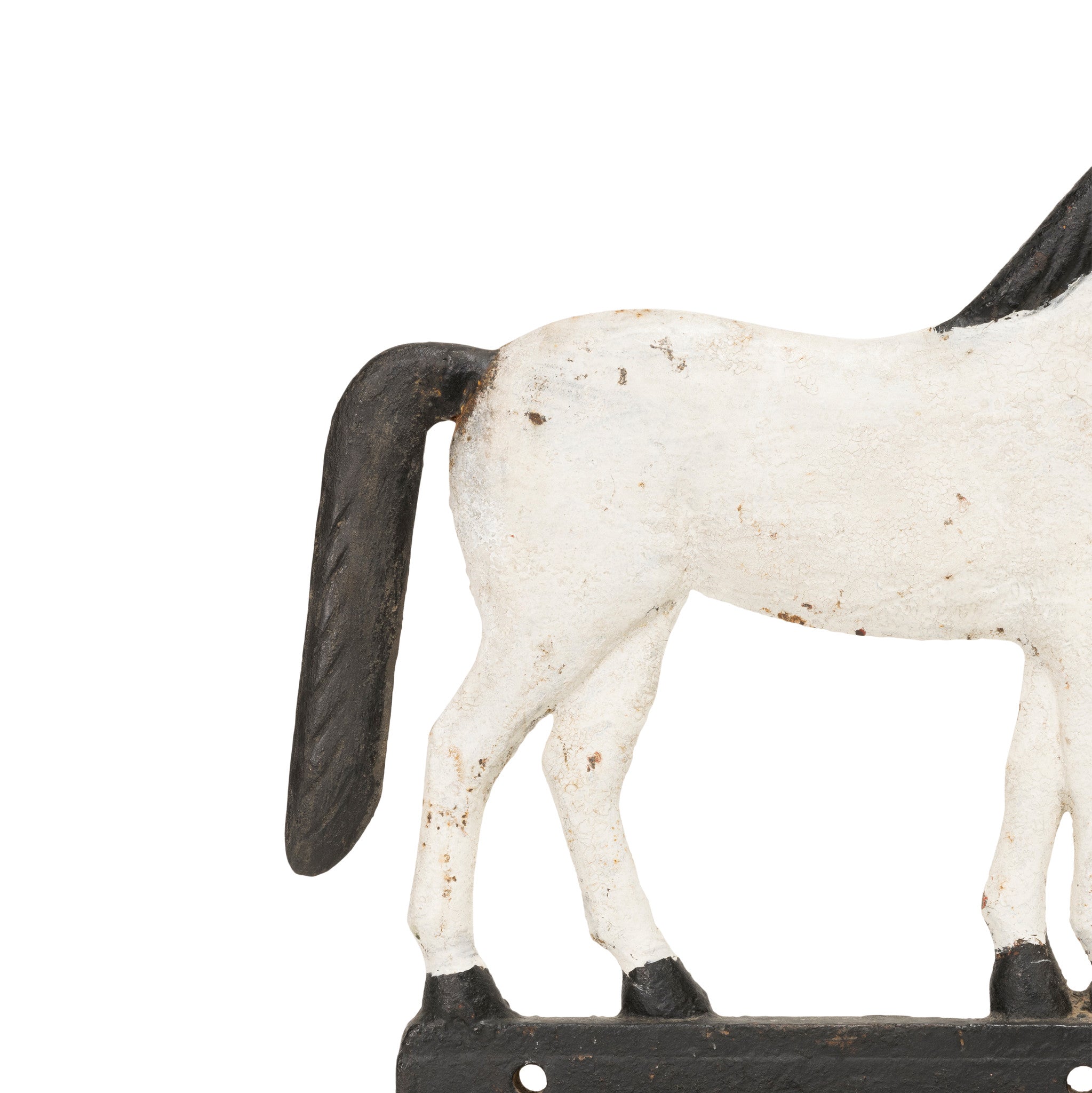 Painted Cast Iron Bob Tail Horse Weight