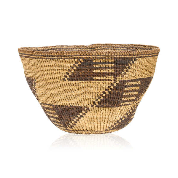 Pitt River Hat Basket, Native, Basketry, Vertical