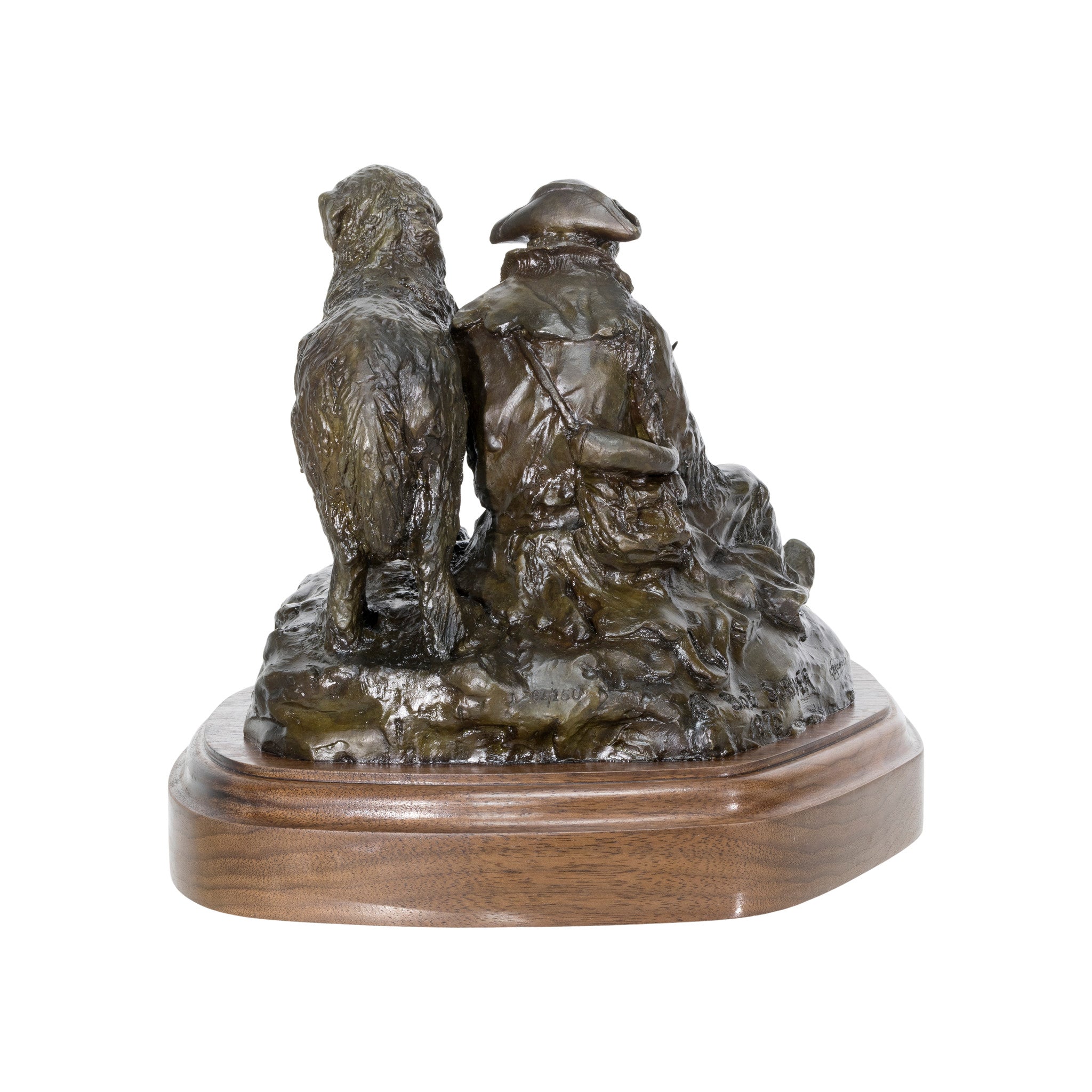 "Capt. Lewis and Our Dog Scannon" Bronze by Robert Scriver