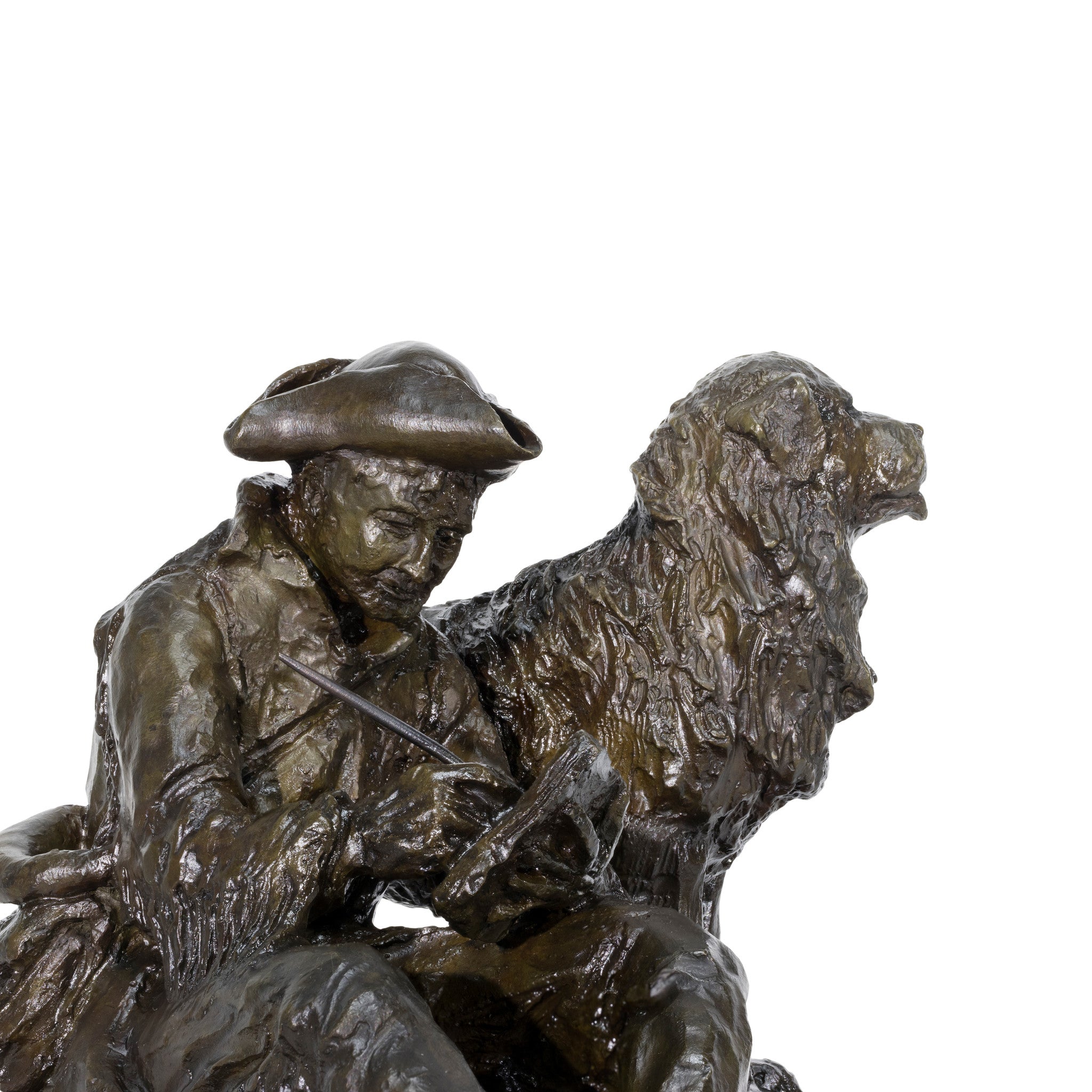 "Capt. Lewis and Our Dog Scannon" Bronze by Robert Scriver
