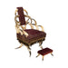 Texas Horn Chair and Foot Stool, Furnishings, Furniture, Chair