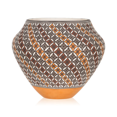 Fine Line Acoma Pottery Jar, Native, Pottery, Historic