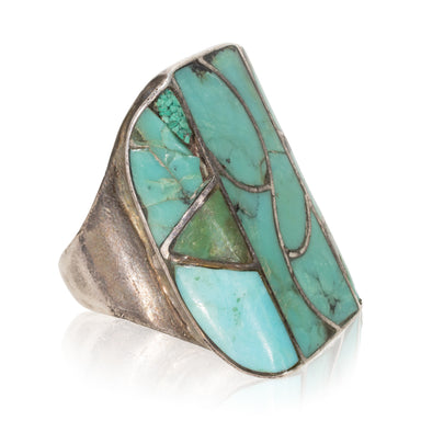Zuni Turquoise and Sterling Ring, Jewelry, Ring, Native