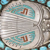 Zuni Turquoise and Coral Buckle