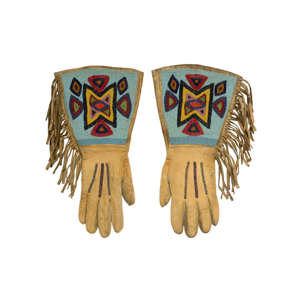 Nez Perce Gauntlets, Native, Garment, Gauntlets