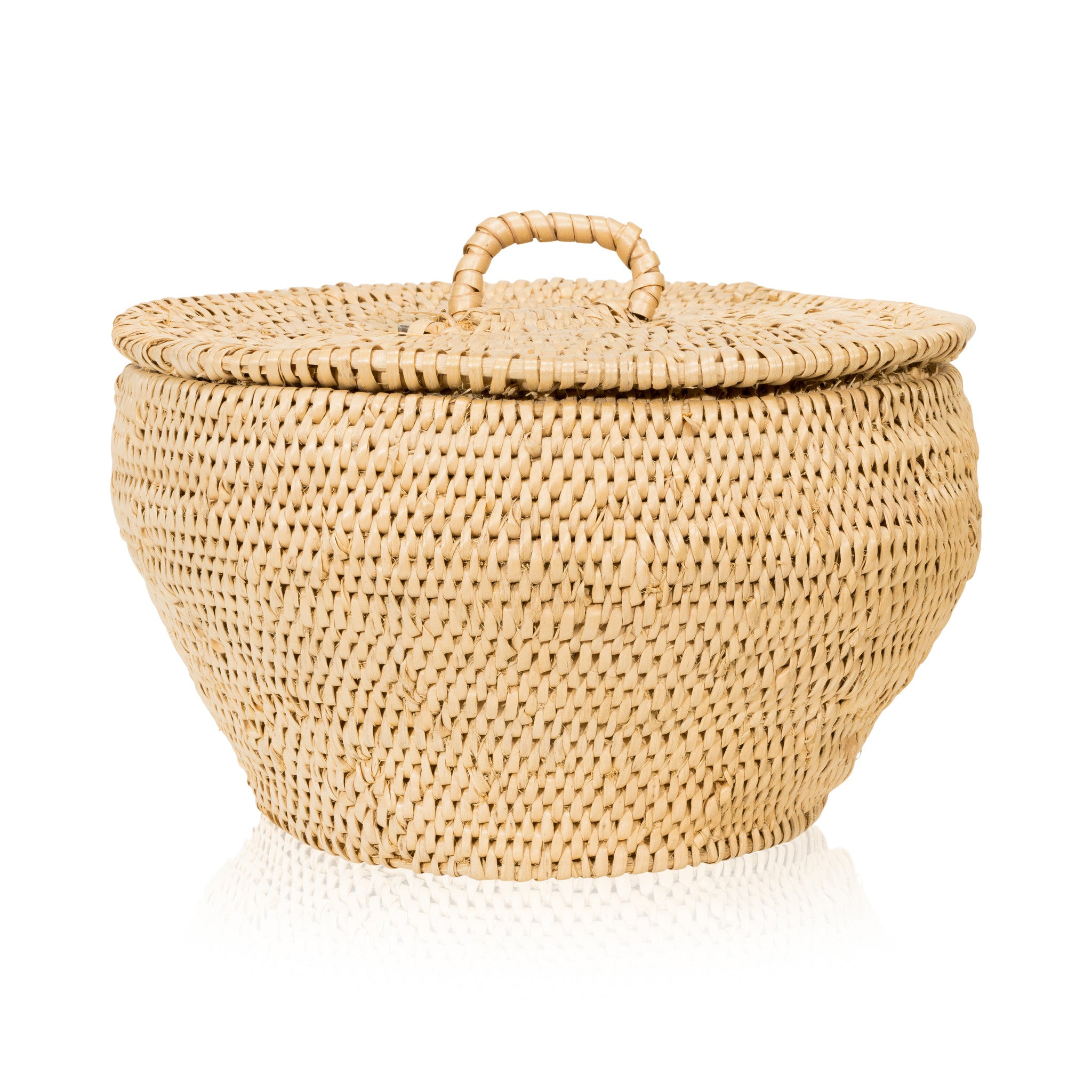 Shoshone/Bannock Lidded Basket, Native, Basketry, Vertical