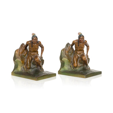 Indian Scout with Arrow Bookends, Furnishings, Decor, Bookend