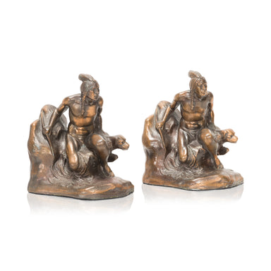 Indian Scout with Arrow Bookends, Furnishings, Decor, Bookend