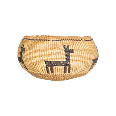 Hupa Pictorial Basketry Bowl, Native, Basketry, Vertical