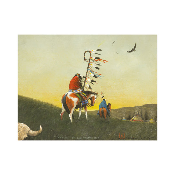 Return of the Warriors by Mario Rabago., Fine Art, Painting, Native American