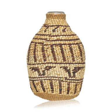 Hupa/Yurok Bottle Flask, Native, Basketry, Bottle Basket