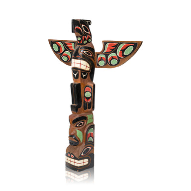 Makah Totem by Frank Smith, Native, Carving, Totem Pole