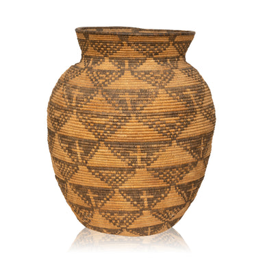 Apache Figurative Basket Olla, Native, Basketry, Vertical