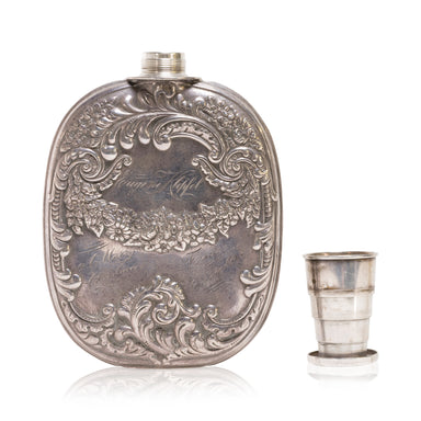 Vintage Sterling Silver Flask, Furnishings, Barware, Flask