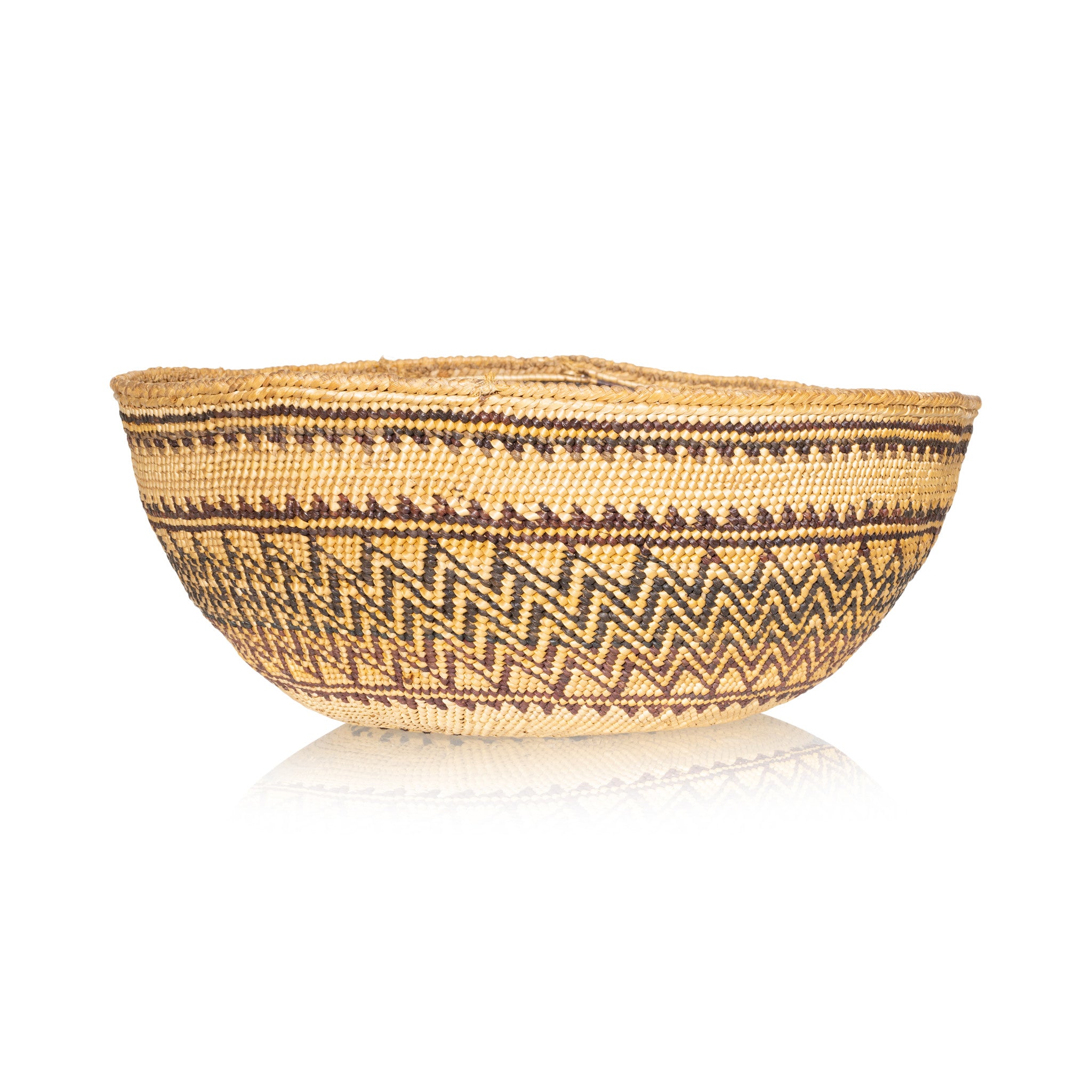 Karok Basketry Bowl, Native, Basketry, Vertical