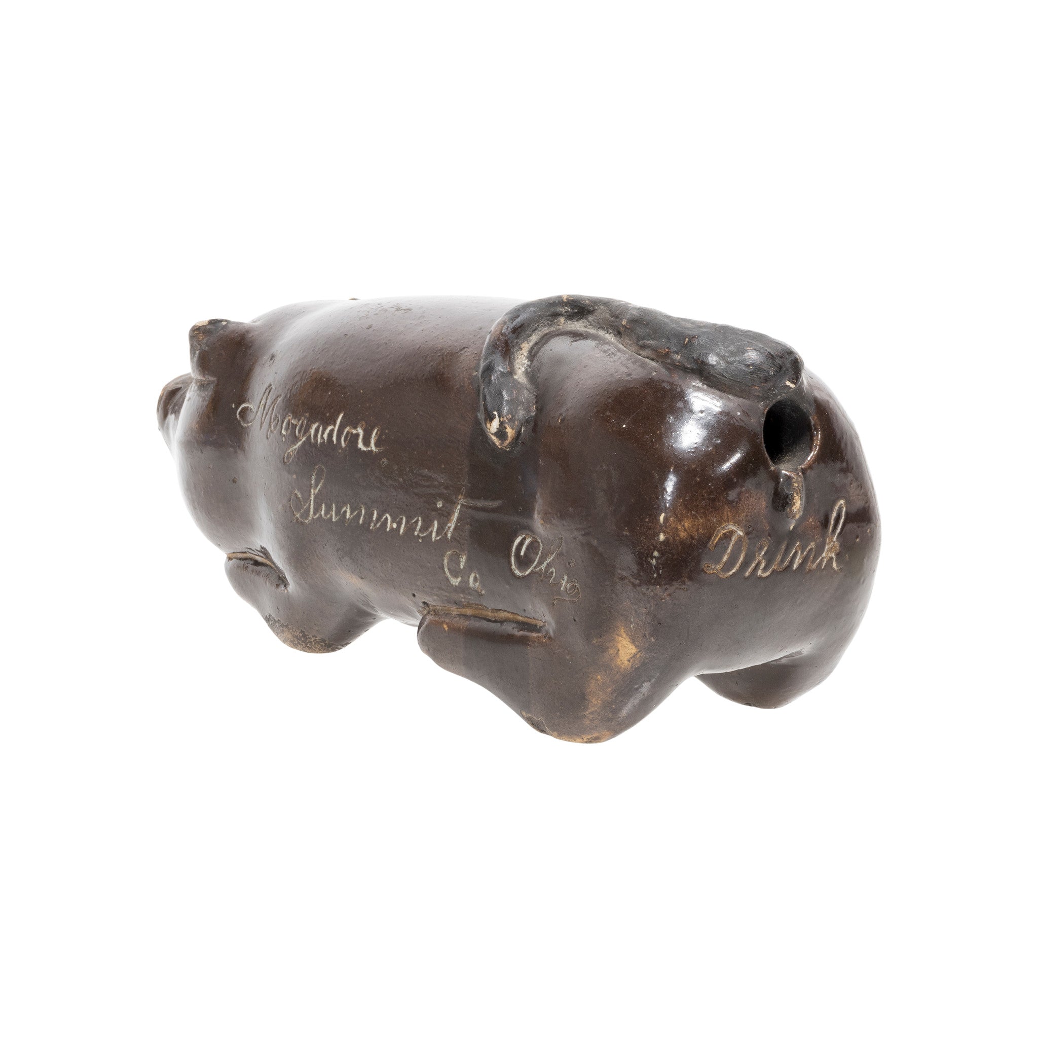 Mogadore Stoneware Pig Flask