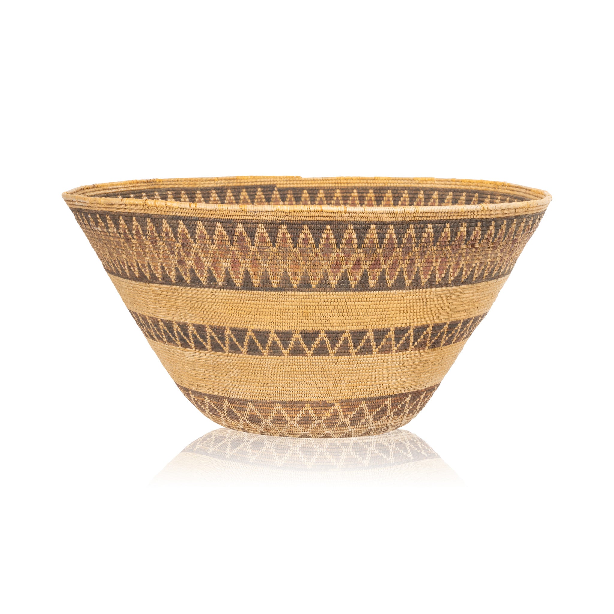 Kawaiisu Polychrome Basket, Native, Basketry, Vertical