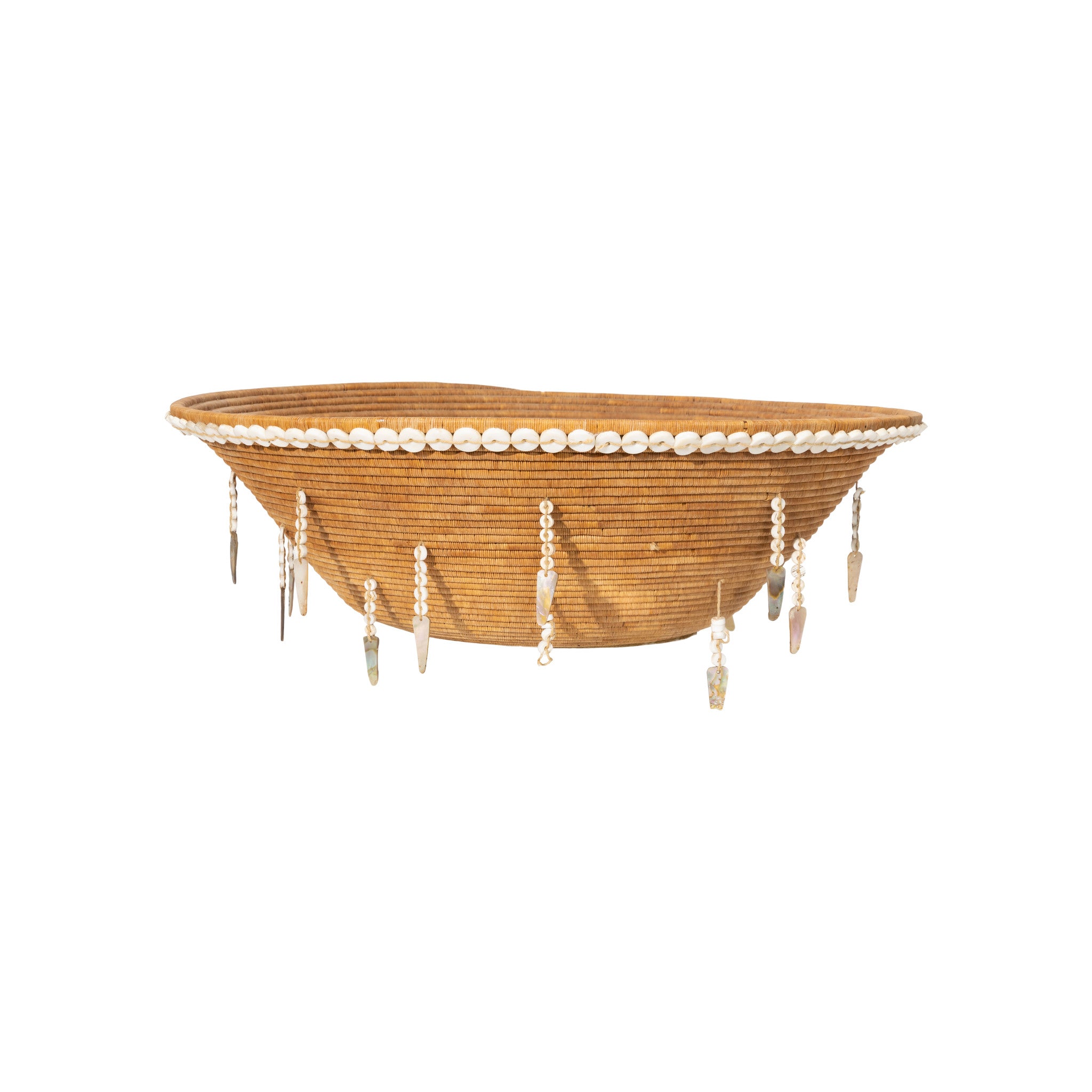 Pomo Treasure Basket, Native, Basketry, Vertical
