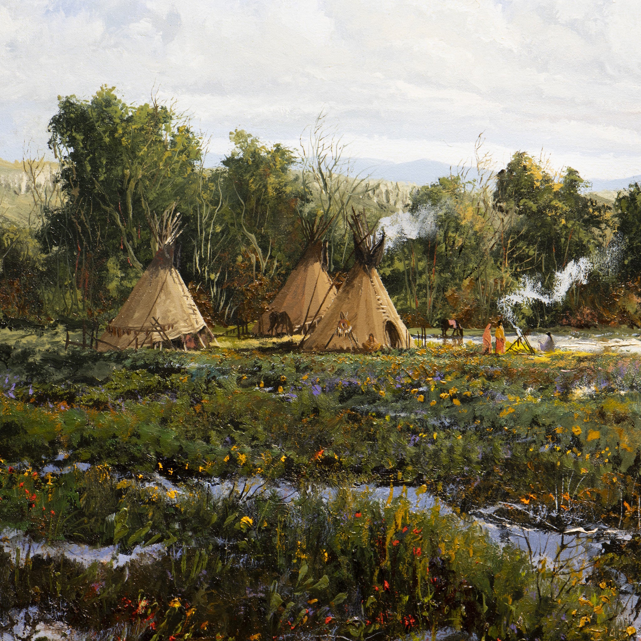 North Country Native American Encampment by Thomas deDecker