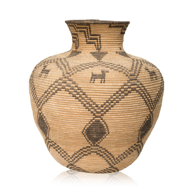 Apache Figural Basketry Olla, Native, Basketry, Vertical